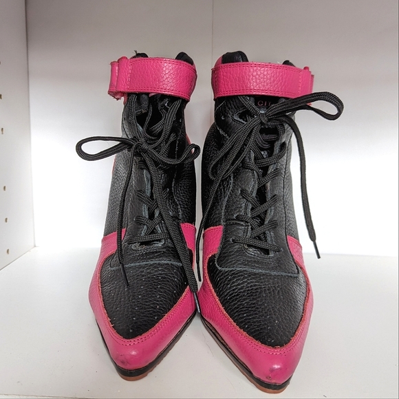 Vintage Heeled Sneaker Ankle Boots - Picture 2 of 7